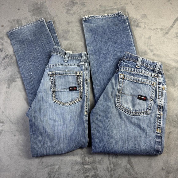 Ariat FR Jeans Mens 31x36 M4 Relaxed Boot Cut Lowrise Flame Resistant Work Denim - Picture 1 of 16